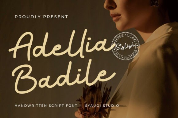 Adellia Badile: A Handwritten Font for Elegant Branding