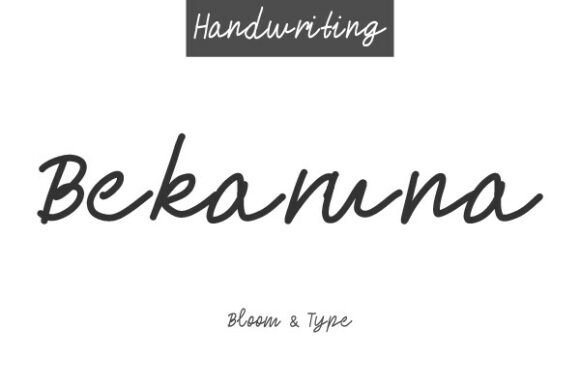 Bekaruna: A Handwritten Font for Modern Editorial Design