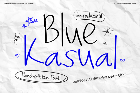 Blue Kasual Handwritten: A Playful Typeface Review