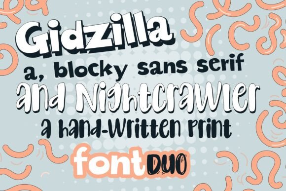 Gidzilla and Nightcrawler Duo: A Playful Typeface for Makers