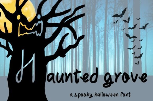 Haunted Grove: A Handwritten Font for Web Design