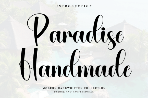 Paradise Handmade Typeface for Elegant Editorial Design