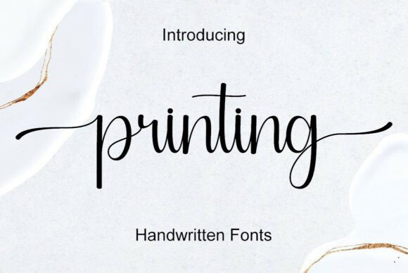 Printing: A Script Font for Elegant Branding