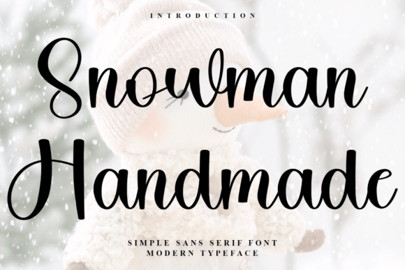 Snowman Handmade Font for Festive Web Design